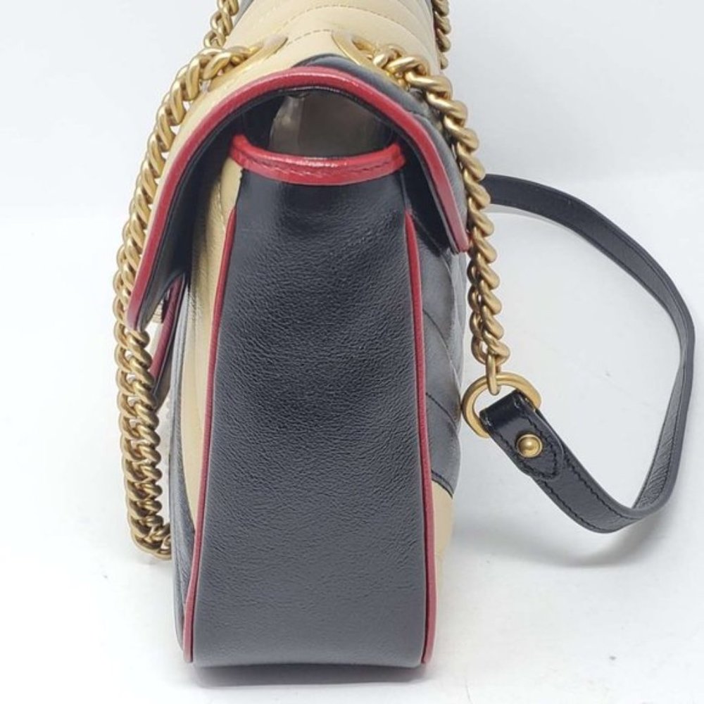 Gucci Medium Bicolor Marmont Crossbody Bag NEW - Picture 5 of 12